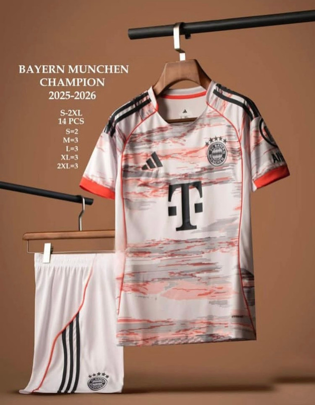 کیت فوتبالی پلیری آدیداس بایرن مونیخ 2025/26 سایز S تا ADIDAS BAYERN MUNICH 2025/26 2XL