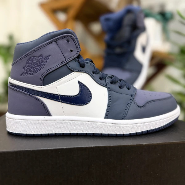 کتونی اسپرت نایک ایر جردن وان لو سرمه ای سفید بنفش سایز ۴۰ تا ۴۵ Nike Air Jordan 1 low SE