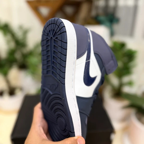 کتونی اسپرت نایک ایر جردن وان لو سرمه ای سفید بنفش سایز ۴۰ تا ۴۵ Nike Air Jordan 1 low SE