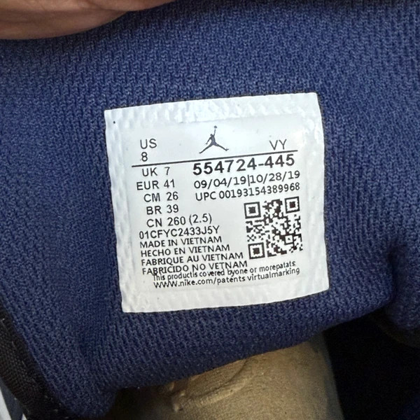 کتونی اسپرت نایک ایر جردن وان لو سرمه ای سفید بنفش سایز ۴۰ تا ۴۵ Nike Air Jordan 1 low SE