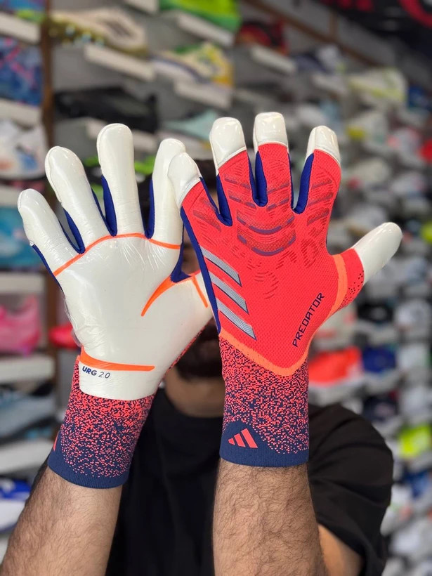 دستکش گلری (دروازه بانی) پردیتور آدیداس سرخابی سرمه ای سایز ۷ تا ۱۰ Adidas Predator