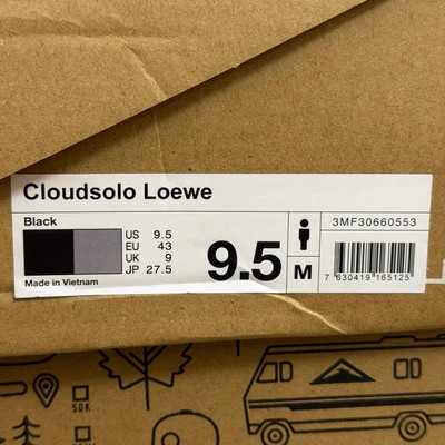 کتونی آن رانینگ لوئوه کلود سولو مشکی طوسی سایز 41 تا 45 ON RUNNING LOEWE CLOUD SOLO