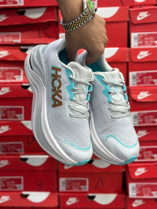 سایز کتونی رانینگ هوکا اسکای وارد ایکس طوسی آبی سایز ۴۰ الی ۴۵ Hoka skyward