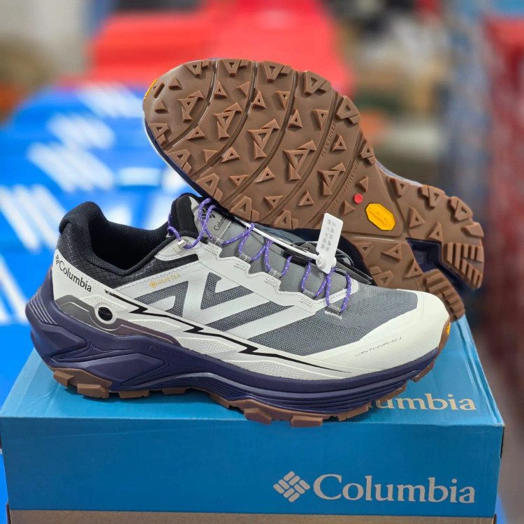 کتونی تراکینگ و تریل گورتکس کلمبیا سایز ۴۰ الی ۴۵ طوسی سرمه ای COLUMBIA OUTDRY